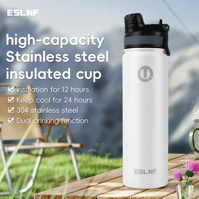 Cycling Thermal Water Bottle 0.65L Large Capacity Insulated Kettle Heat Storage Water Cup Sports MTB Cycling Accessories